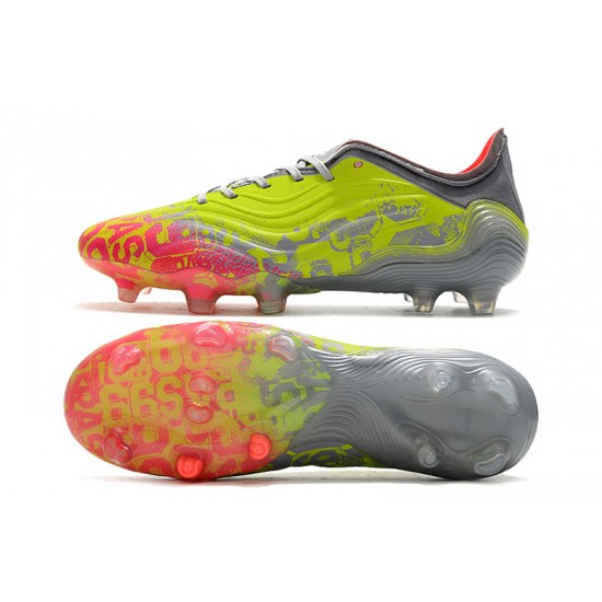 Kelly Green Futbol Cleats Adidas Copa Sense 1 FG Yellow Peach